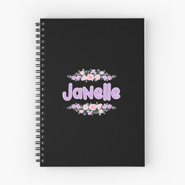 Item preview, Purple Flower Janelle Name Label (Black) designed and sold by NormadWorld.