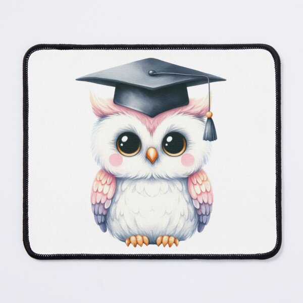 Item preview, Adorable pink and purple Owl with Graduation Cap designed and sold by ImagineCorner.