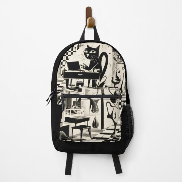 Item preview, Surrealistic Black cat at computer designed and sold by WilliamSRamsey.