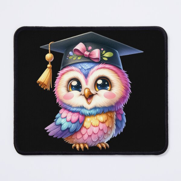 Item preview, Cute Multicolor Owl with Graduation Cap designed and sold by ImagineCorner.
