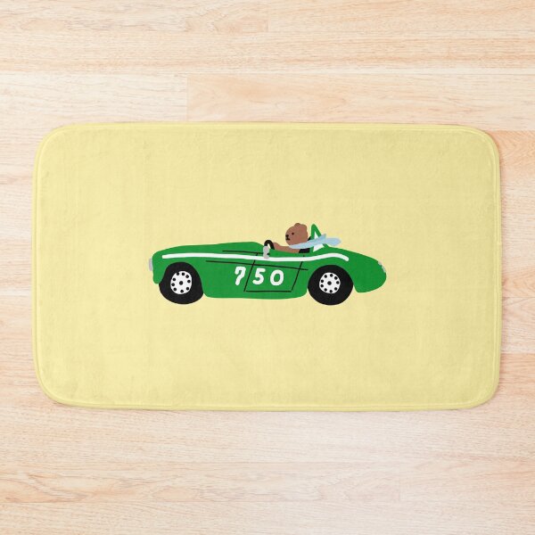 Item preview, Car racer bear Momo illustration designed and sold by pookapencil.