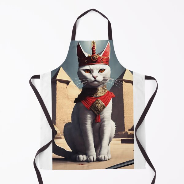 Aperçu de l'œuvre Catana Le chat samouraï dans les pyramides d'Egypte en tant que Pharos créée et vendue par Catana lover.