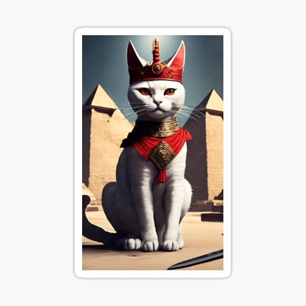 Item preview, Catana The Samurai Cat in Egypt Pyramids as Pharos designed and sold by Catana lover.