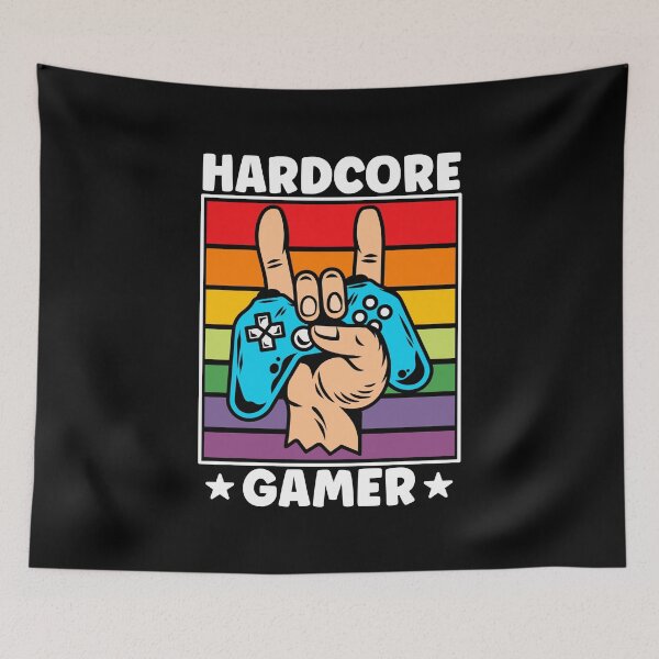 Item preview, Hardcore Gamer, Video Games, Game Controller, Vintage, Retro, Nerd, Gamer Funny designed and sold by Porcupine Tees ⭐⭐⭐⭐⭐.