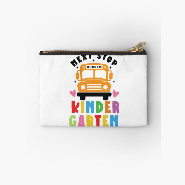 Item preview, kawaii yellow school bus, stop kindergarten t-shirt, school kindergartner teacher gift, elementary boys, love school buses, cute back, school bubble letter design designed and sold by millionair3.