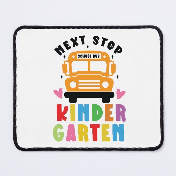 Item preview, kawaii yellow school bus, stop kindergarten t-shirt, school kindergartner teacher gift, elementary boys, love school buses, cute back, school bubble letter design designed and sold by millionair3.