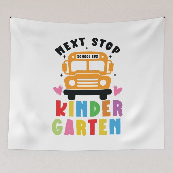 Item preview, kawaii yellow school bus, stop kindergarten t-shirt, school kindergartner teacher gift, elementary boys, love school buses, cute back, school bubble letter design designed and sold by millionair3.