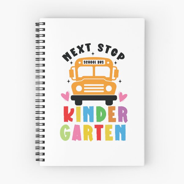 Item preview, kawaii yellow school bus, stop kindergarten t-shirt, school kindergartner teacher gift, elementary boys, love school buses, cute back, school bubble letter design designed and sold by millionair3.