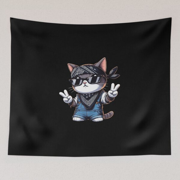 Item preview, Music Lover Rapper Cat designed and sold by SOMI SOMI.