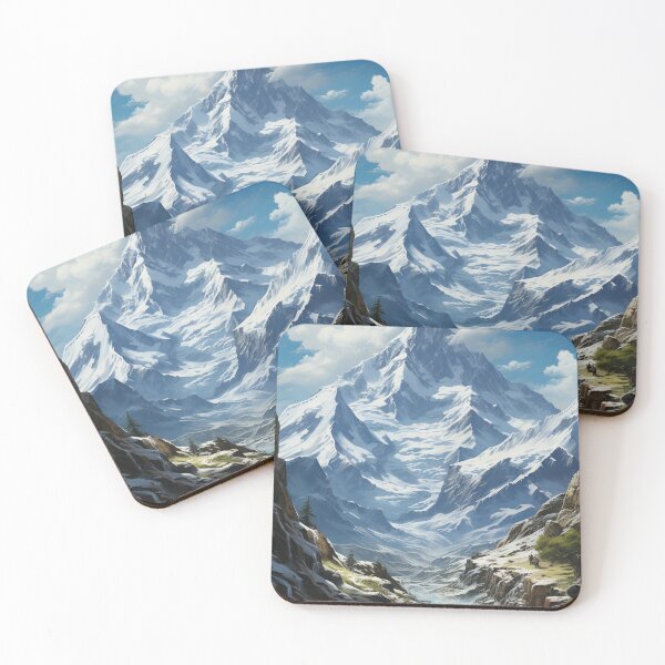 Item preview, Majestic high mountain view designed and sold by MiraCleAI.