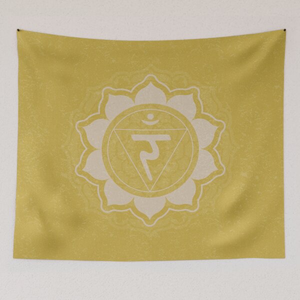 Item preview, Solar Plexus Chakra Mandala - Saffron + Dove designed and sold by Irene Estelle.