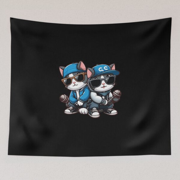 Item preview, Duo Rapper Cat So Cool designed and sold by SOMI SOMI.