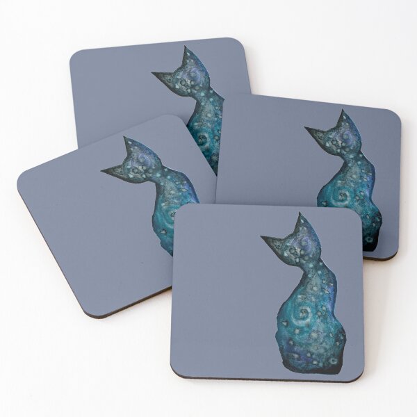 Item preview, Galaxy kitten watercolor designed and sold by RedFinchDesigns.