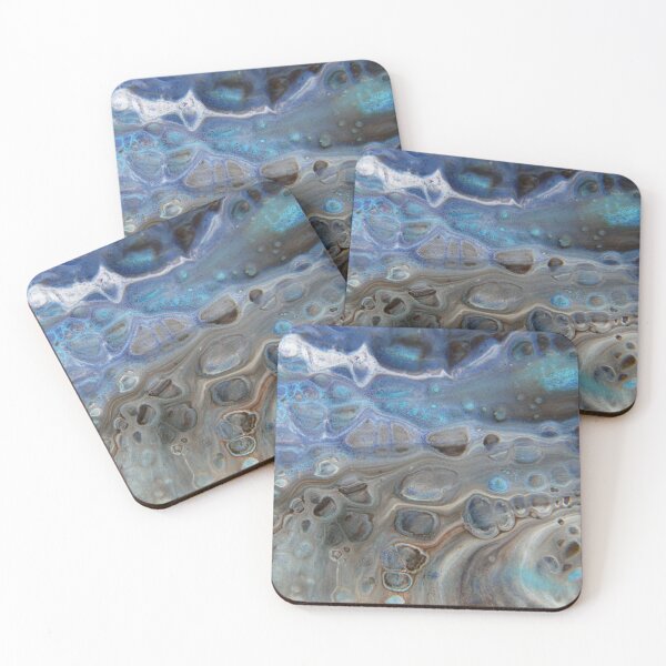 Item preview, Fluid Nature - Water and Mercury - Abstract Acrylic Pour Art designed and sold by vmajzlik.