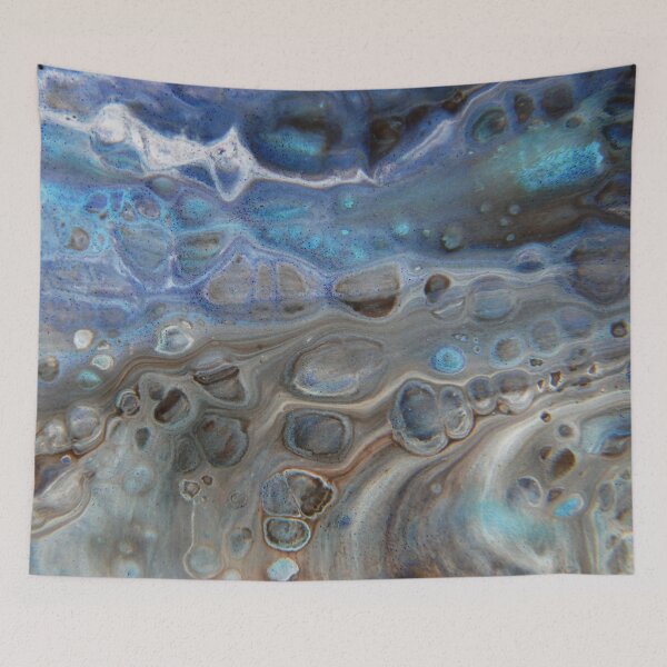 Item preview, Fluid Nature - Water and Mercury - Abstract Acrylic Pour Art designed and sold by vmajzlik.