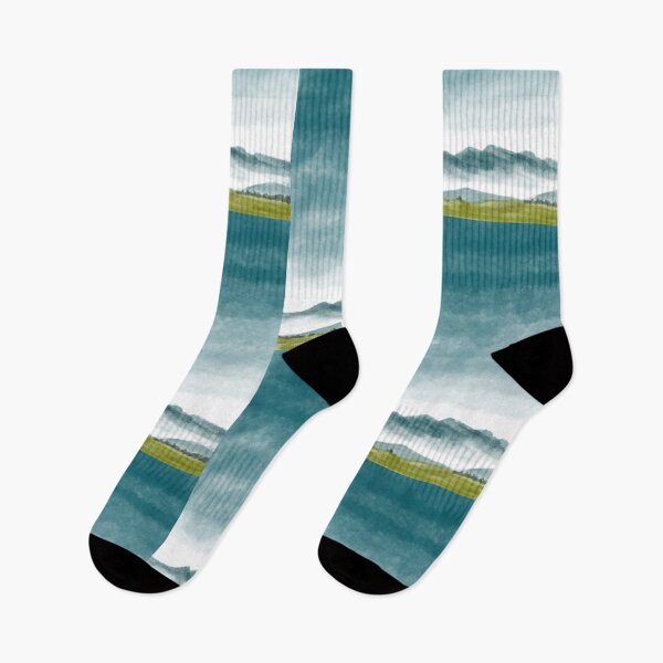 Item preview, Majestic Mountain Vista: Blue Sky Landscape Illustration designed and sold by Graciaisgrace.