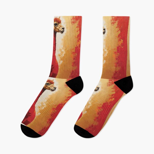 Item preview, Red and yellow Alpaca print designed and sold by Random Designs.