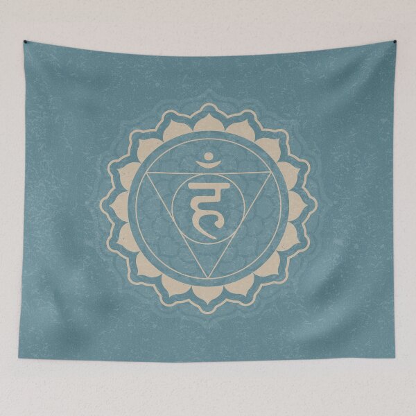 Item preview, Throat Chakra Mandala - Peacock + Dove designed and sold by Irene Estelle.