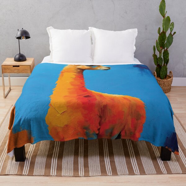 Item preview, print orange and blue Alpaca designed and sold by Random Designs.