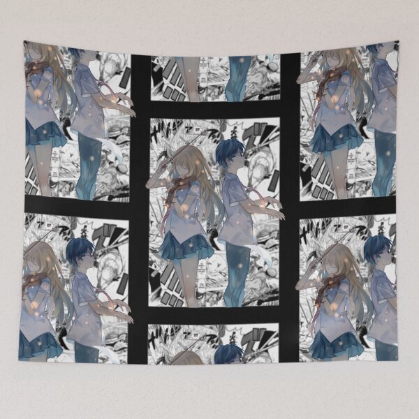 Item preview, Kaori and Kousei Your Lie in April Manga Backdrop Design designed and sold by Wafusaurus.