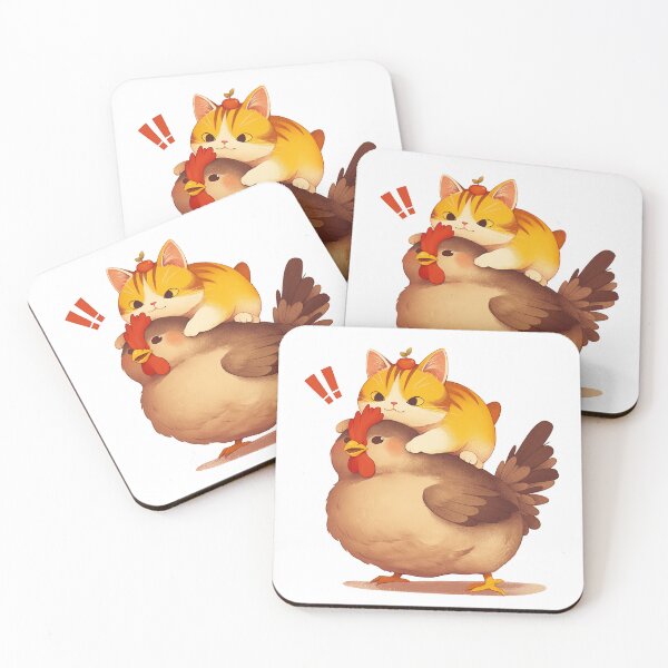Item preview, Cat Riding a Chicken Cartoon  designed and sold by Bwittaya.