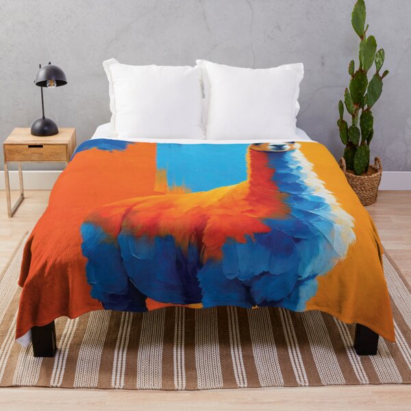 Item preview, print orange and blues Alpaca designed and sold by Random Designs.