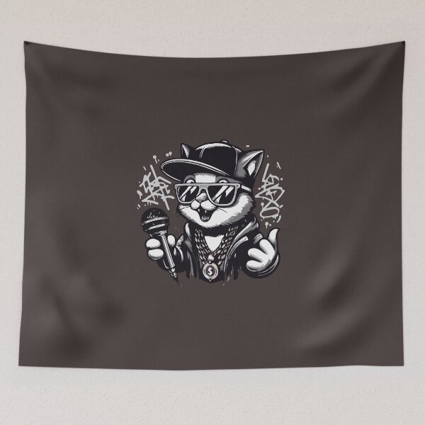 Item preview, The Rapper Cat Vintage designed and sold by SOMI SOMI.