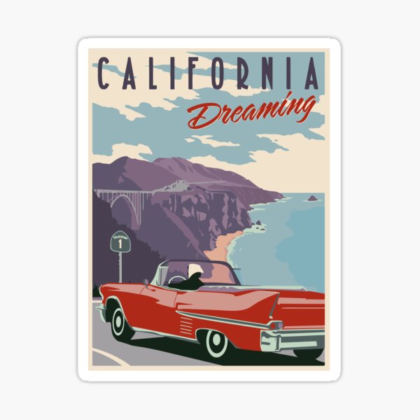 CALIFORNIA DREAMING Sticker