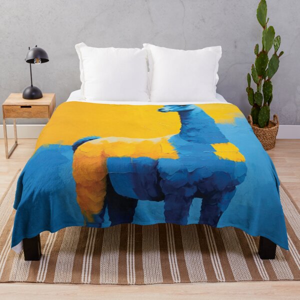 Item preview, Copy of print yellow and blues Alpaca designed and sold by Random Designs.