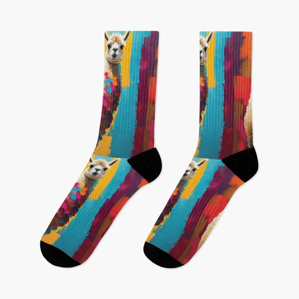 Item preview, print Multi Coloured Alpaca designed and sold by Random Designs.