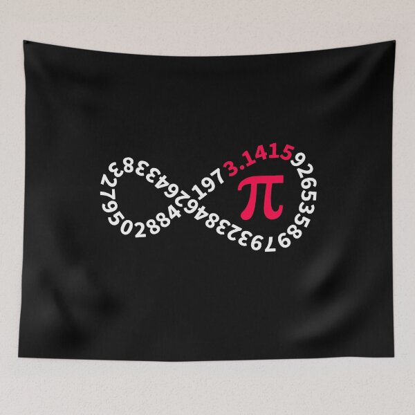 Item preview, 3.14 Infinity with Pi sign and numbers Infinite Shaped Mathematics Design designed and sold by venomousvector.