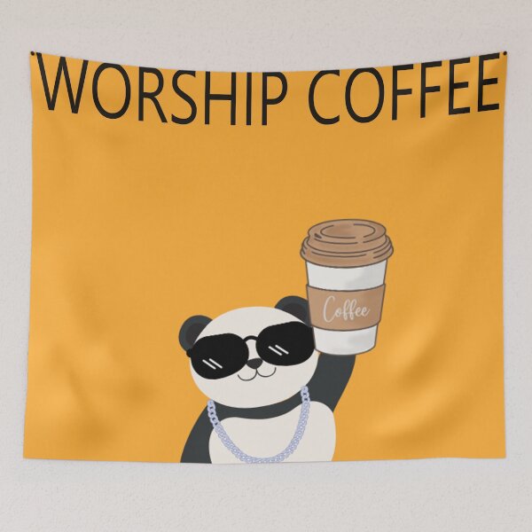 Item preview, Worship coffee panda designed and sold by paintingshouse0.