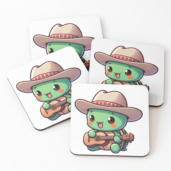 Item preview, Cute Chibi Turtle Playing Guitar designed and sold by Delamoon.