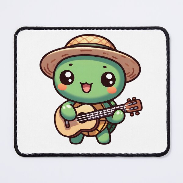 Item preview, Cute Chibi Turtle Playing Guitar designed and sold by Delamoon.