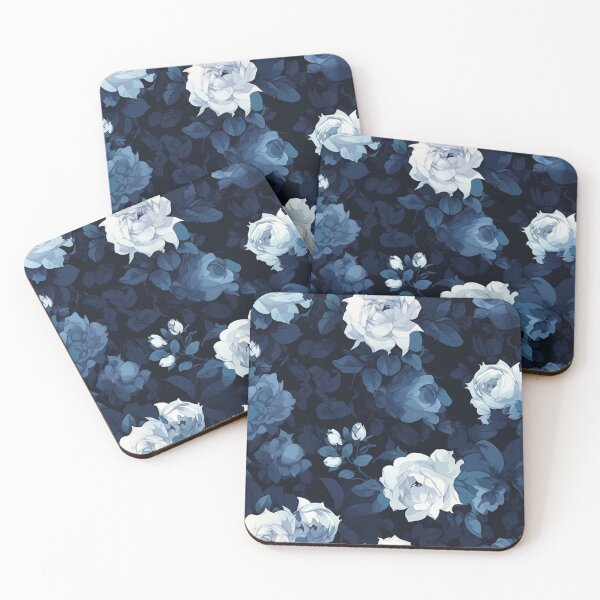 Item preview, White & Blue Roses | Seamless designed and sold by Unrooted.