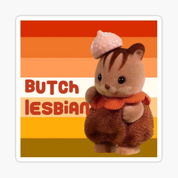 Item preview, butch lesbian sylvanian designed and sold by mushmush art.