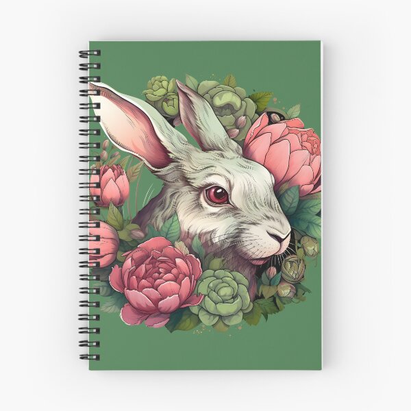 Item preview, Hare Rabbit with Peony 8 - Vintage Animals Collection designed and sold by RuralChicbyO.