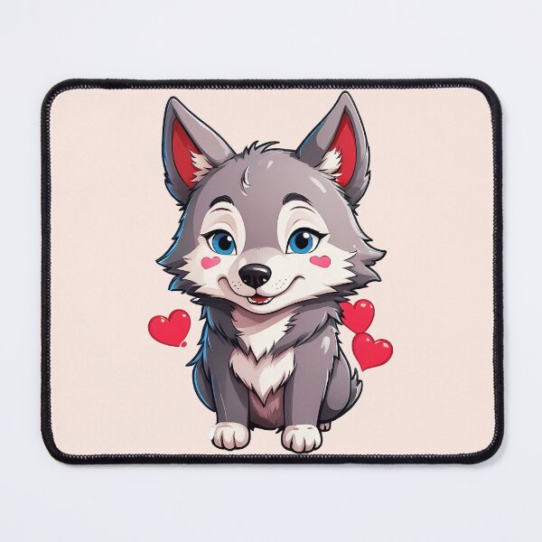 Item preview, #Wolf, Cute baby Wolf, Watercolor Cute baby Wolf, Cute Wolf, colorful Wolf, Beautiful Wolf, wolf drawing designed and sold by deluxelion.