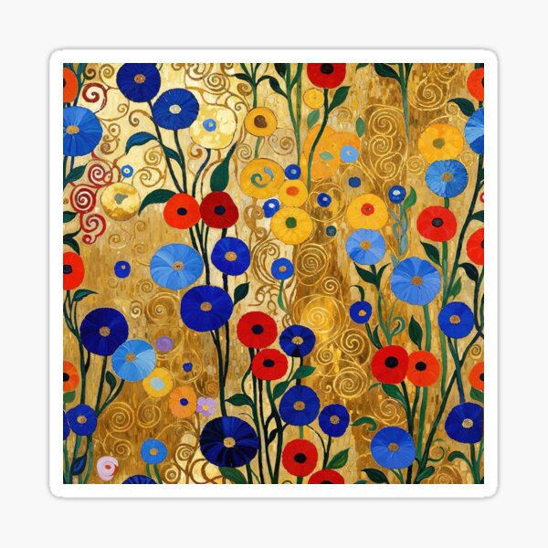 Item preview, Klimt Flowers on Gold designed and sold by maniacfitness.