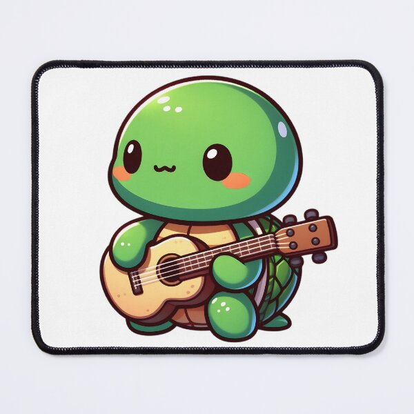Item preview, Cute Chibi Turtle Playing Guitar designed and sold by Delamoon.