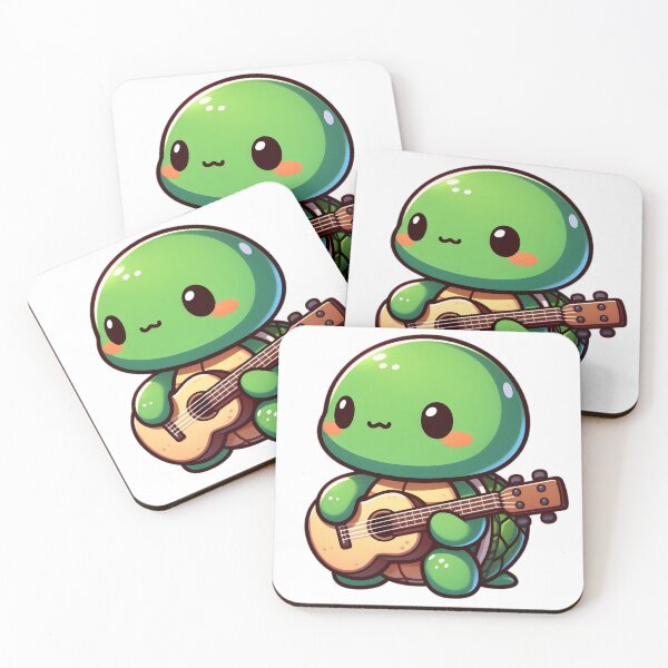 Item preview, Cute Chibi Turtle Playing Guitar designed and sold by Delamoon.