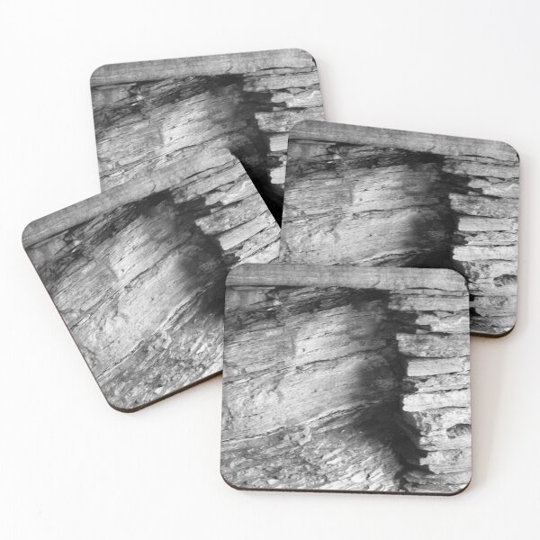 Item preview, Doorway To Fisherman's Hut - Detail of Stonework BW designed and sold by lezvee.