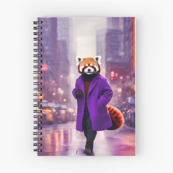 Item preview, Red Panda in the City (Purple Coat) designed and sold by Steph Anne Best.