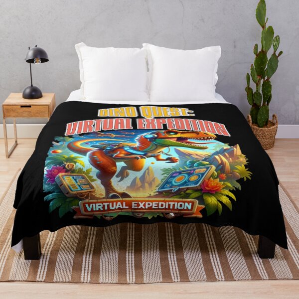 Item preview, Dinosaur Playing Video Games - Dino Quest, virtual expedition designed and sold by JansenGS.