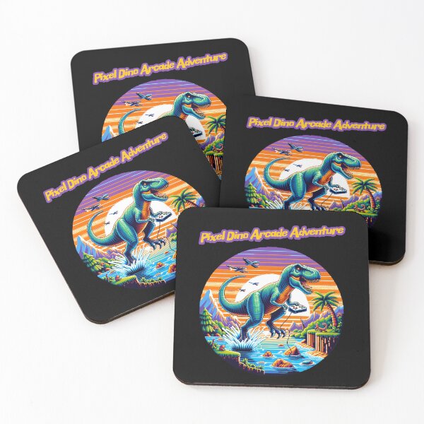 Item preview, Dinosaur Playing Video Games - Pixel dino arcade adventure designed and sold by JansenGS.