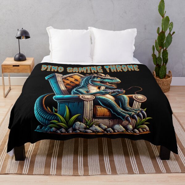 Item preview, Dinosaur Playing Video Games - Dino gaming Throne designed and sold by JansenGS.