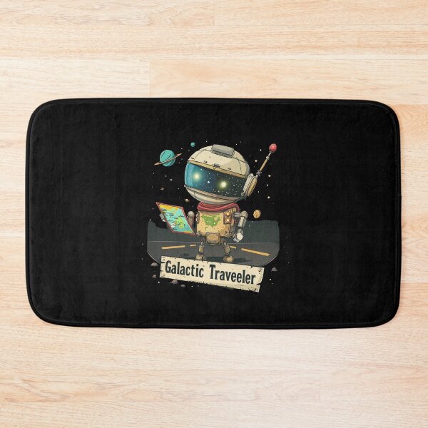 Artikelvorschau, Die Galaxie erkunden: Hitchhiker's Guide Robot Tourist T-Shirt entworfen und verkauft von zax454.