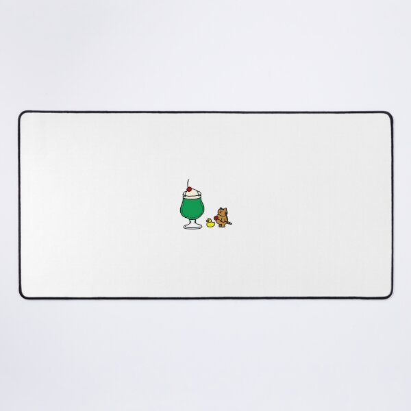 Item preview, a Cat and a Duck looking at the melon soda designed and sold by superbaechoo.