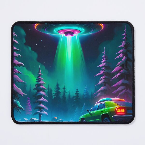 Item preview, Frozen Encounter: UFO Mystery in the Snowy Night designed and sold by GrizzlyCollective.