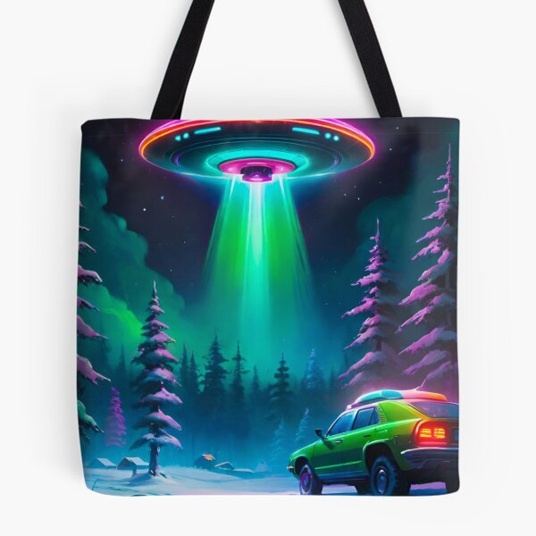 Item preview, Frozen Encounter: UFO Mystery in the Snowy Night designed and sold by GrizzlyCollective.